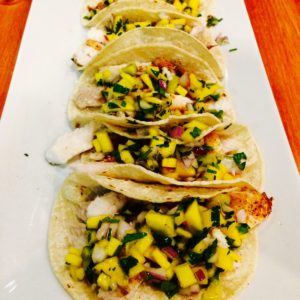 Fish Tacos w/ Mango Salsa
